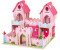 Bigjigs Wooden Fairy Tale Palace Castle Playset Pink