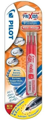 Pilot Frixion point Refill 0,3 mm Red 3 Pcs. Blister