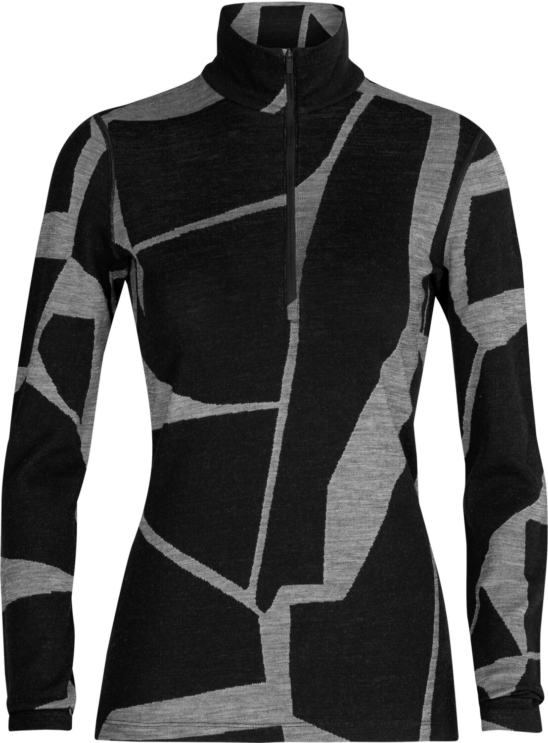 Icebreaker Merino 250 Vertex Half Zip LS Shirt Fractured Landscapes  Women black/jet heather