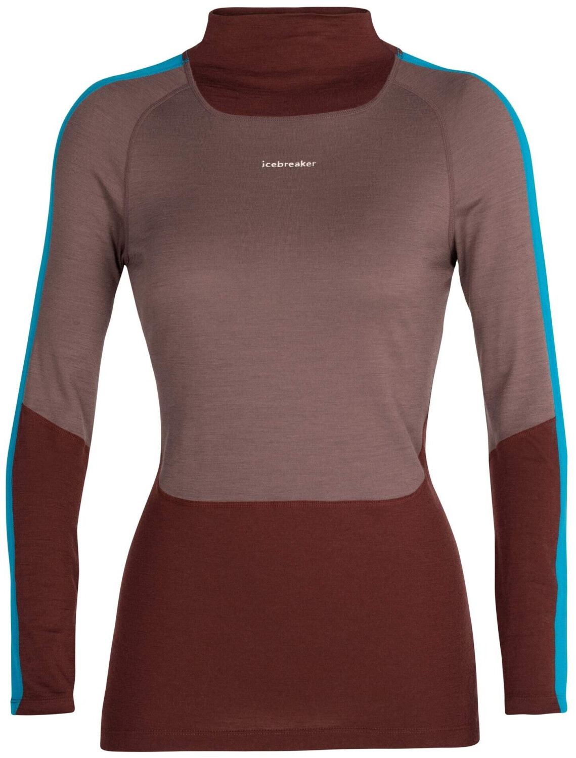 Icebreaker Merino 200 Sonebula LS Shirt High Collar Women mink/espresso