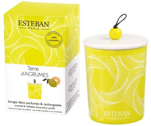 Estéban Bougie rechargable Terre d'agrumes