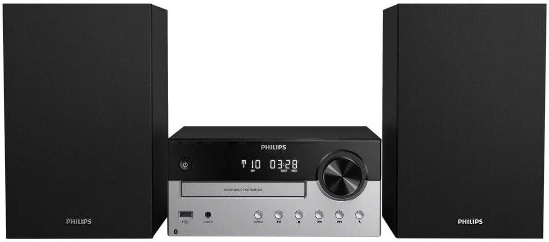PHILIPS TAM4205 - Micro Hi-Fi 60W - Bluetooth - CD / MP3 / USB / FM -  Entrada de audio - Altavoces Bass Reflex : : Electrónica