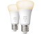 Philips Hue White E27 Bulb DIM 9W/2700K 2er Set (929001821623)
