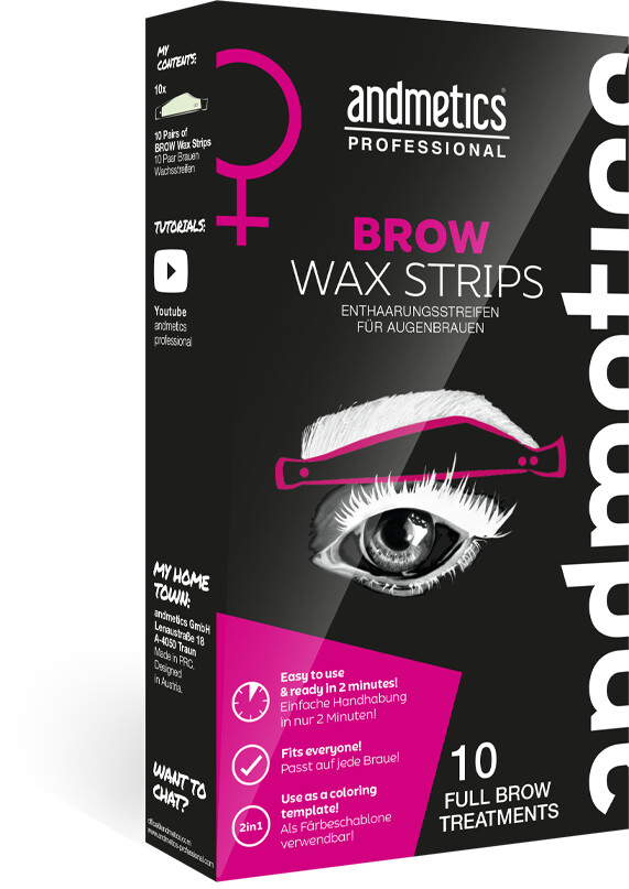 andmetics Brow Wax Strips Women (10 pcs)