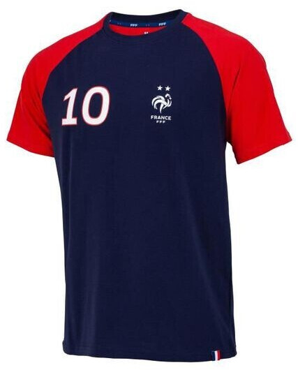 T-Shirt FFF Equipe de FRANCE + Kylian MBAPPE bleu/rouge