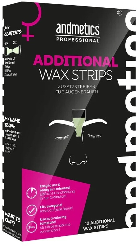 andmetics Brow Wax Strips Women (40 pcs)