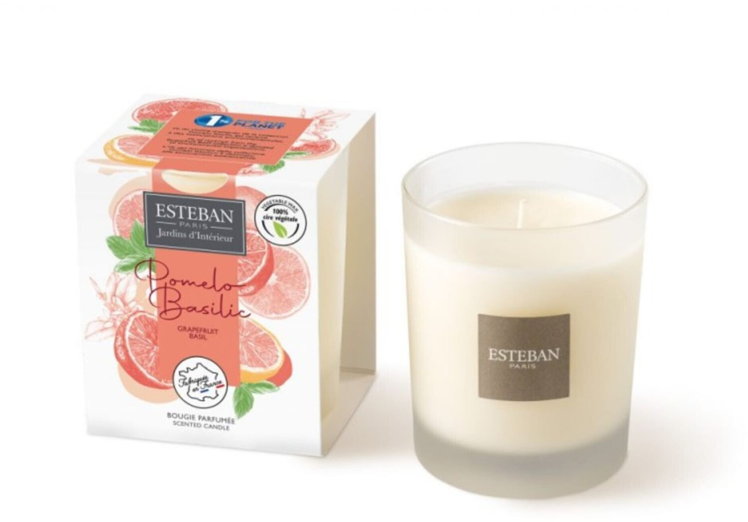 Estéban Bougie parfumée pomelo basilic