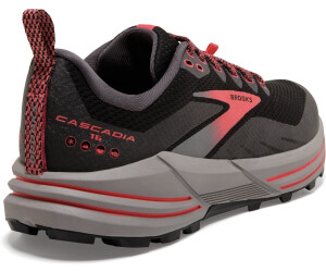  Brooks Women's Cascadia 16 GTX Waterproof Trail Running Shoe -  Black/Blackened Pearl/Coral - 6 Medium