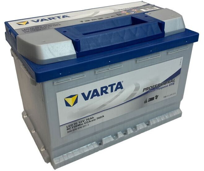 VARTA LED70 Professional EFB 12V 70Ah 760A au meilleur prix sur