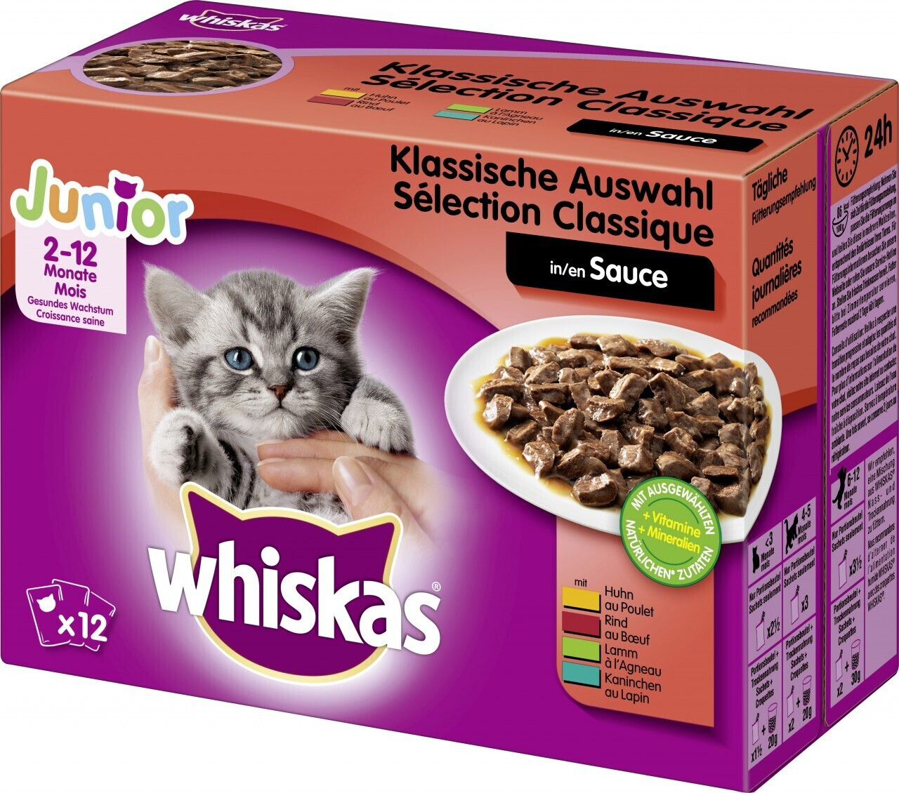 Whiskas Junior Meat Selecton in Gravy 12x100g