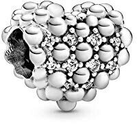 Pandora Beaded Sparkling Heart Charm (798681C01)