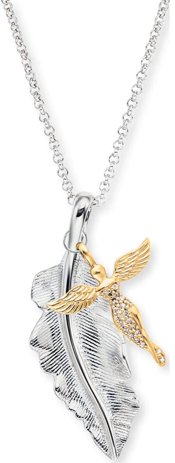 Engelsrufer Necklace Feather & Angel (ERN-FEDER-ANGEL) gold/silver
