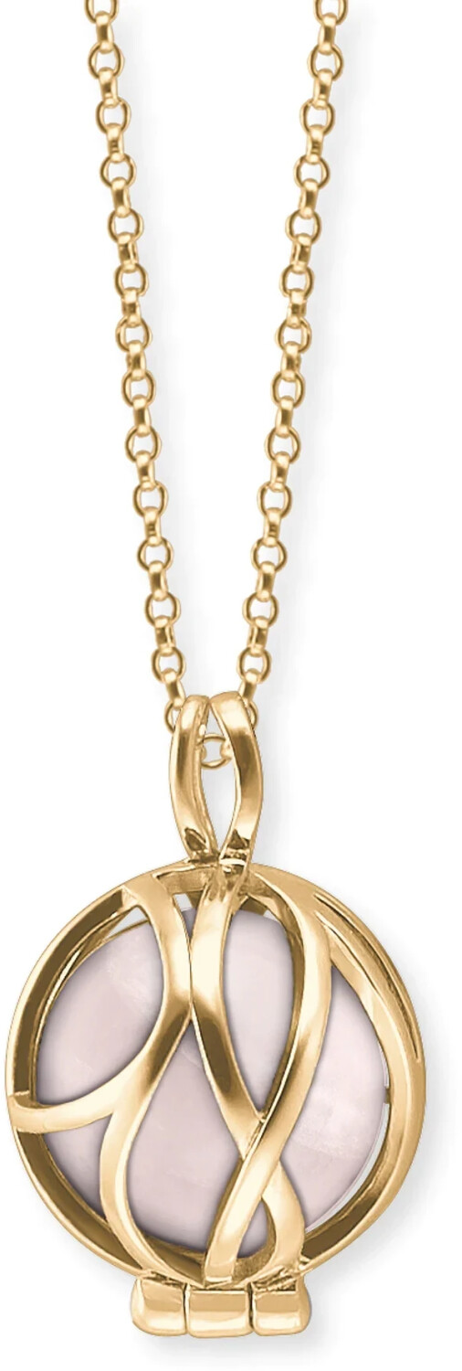 Engelsrufer Necklace Powerful Stone (ERN-HEALPARA) Gold/Rose Quartz