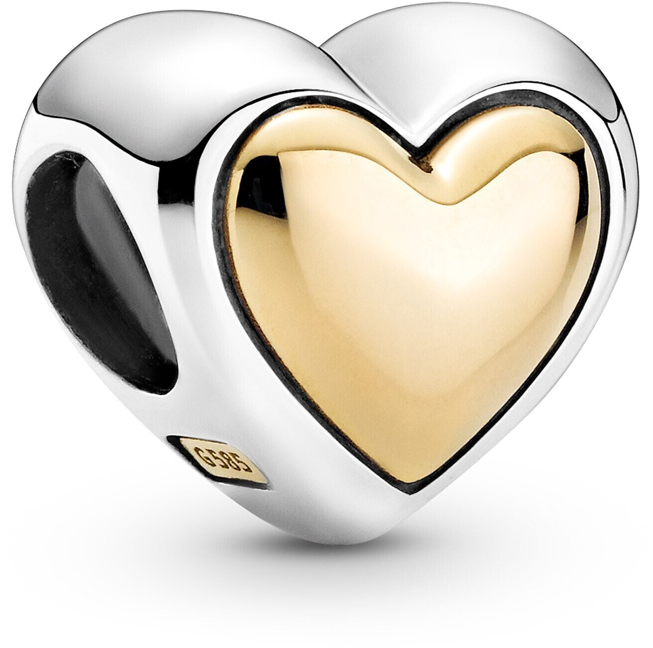 Pandora Domed Golden Heart Charm (799415C00)