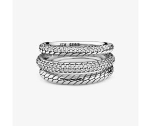 Pandora Schlangengliedermuster dreifacher Pavé-Ring (199083C01) ab 89 ...
