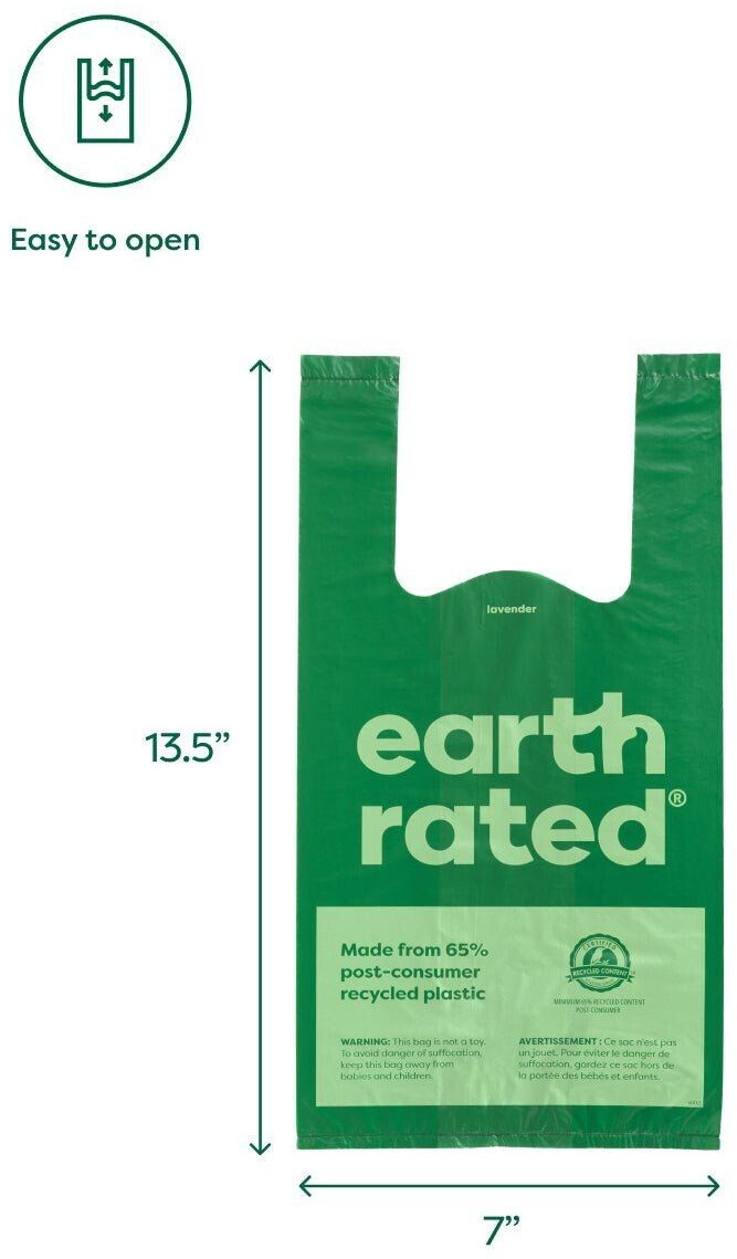 Earth Rated Sachets pour déjections canines 120 pcs Earth Rated Sachets pour déjections canines 120 pcs
