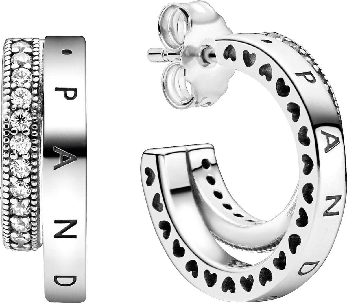 Pandora Pavé Double Hoop Earrings (299056C01)