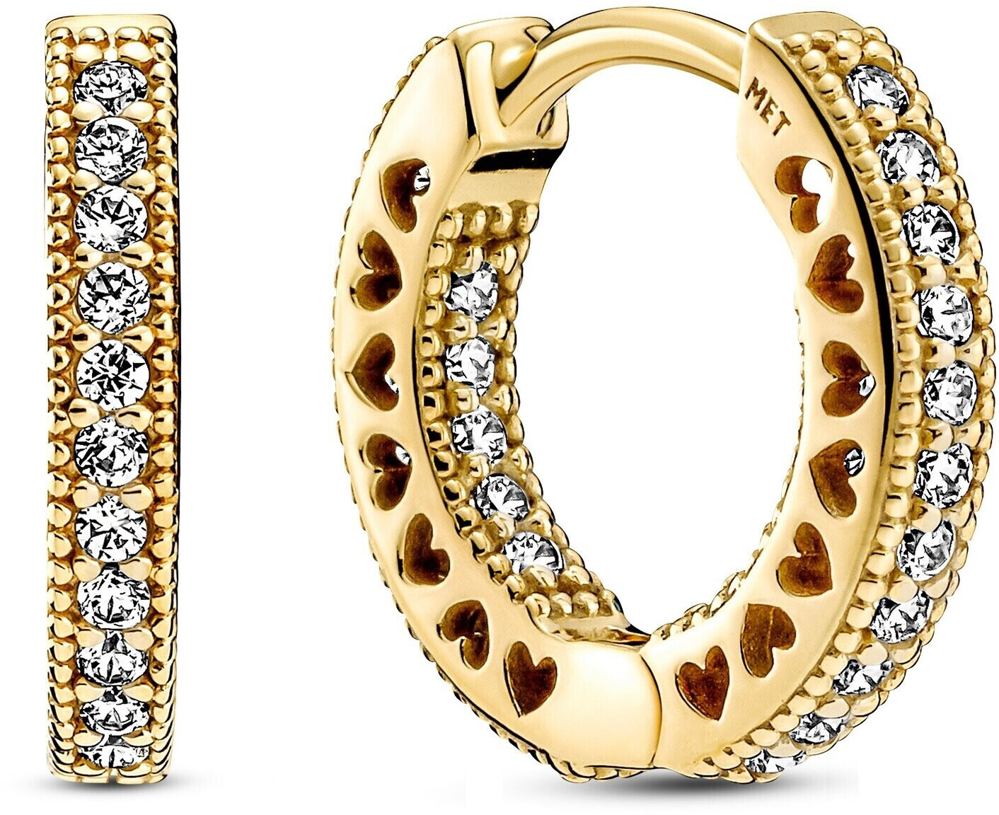Pandora Pavé Heart Hoop Earrings (266317C01)