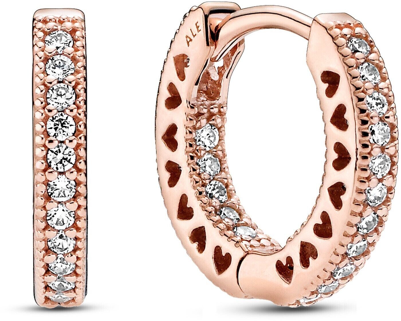Pandora Pavé Heart Hoop Earrings (286317C01)