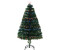 HomCom Green Fibre Optic Artificial Christmas Tree With Multi Colour LED Lights