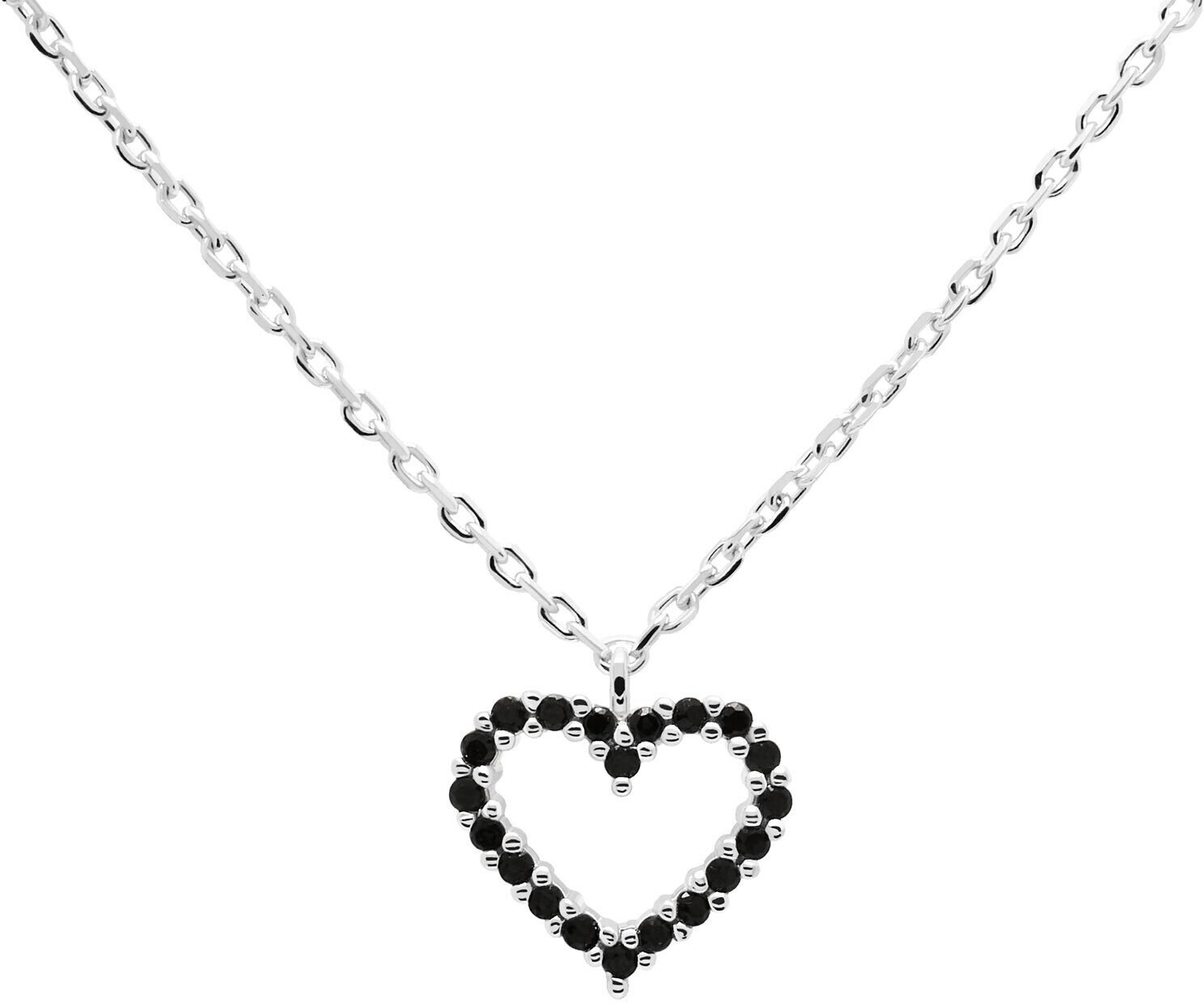 PDPAOLA Black Heart Necklace (CO02-221-U)