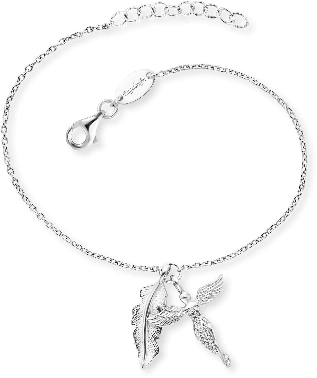 Engelsrufer Bracelet Feather & Angel (ERB-FEDER-ANGEL-ZI) silver