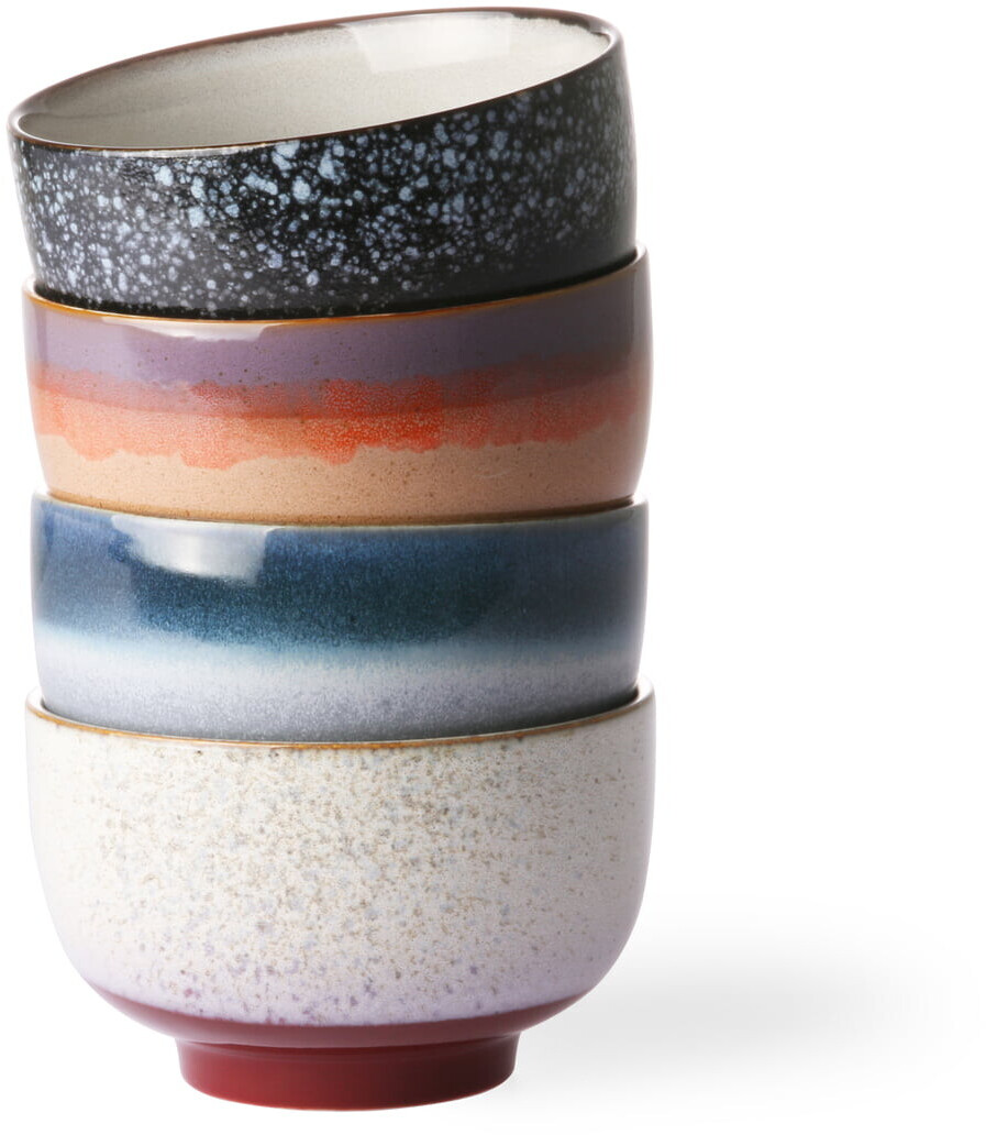 HKliving 70's Ceramic Bowls multicolour (4 pcs.)