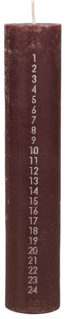 Broste Copenhagen Rustic Christmas Candle 25cm Madder brown