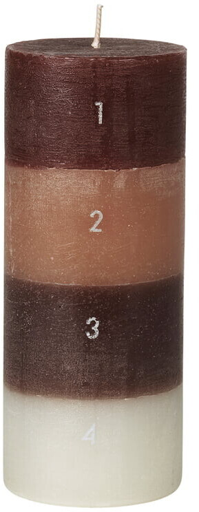 Broste Copenhagen Colorblock Christmas Candle 17cm