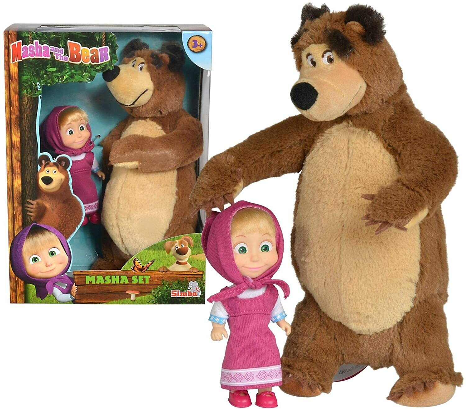 Simba Masha & The Bear 12cm Doll With 25cm Bear Playset au meilleur prix  sur