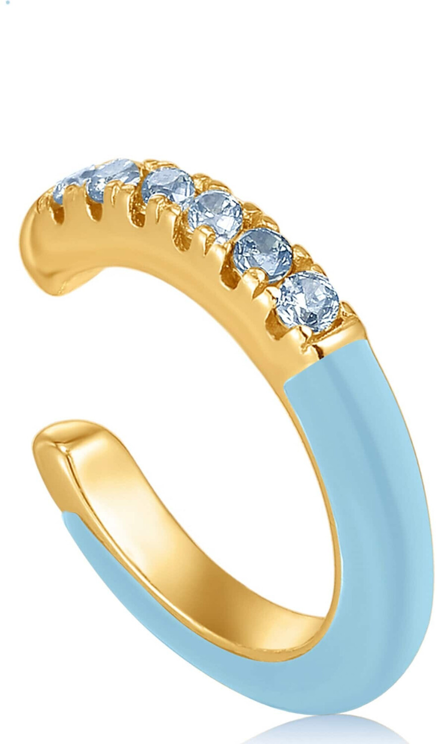 Ania Haie Powder Blue Enamel Gold Ear Cuff (E028-07G-B)