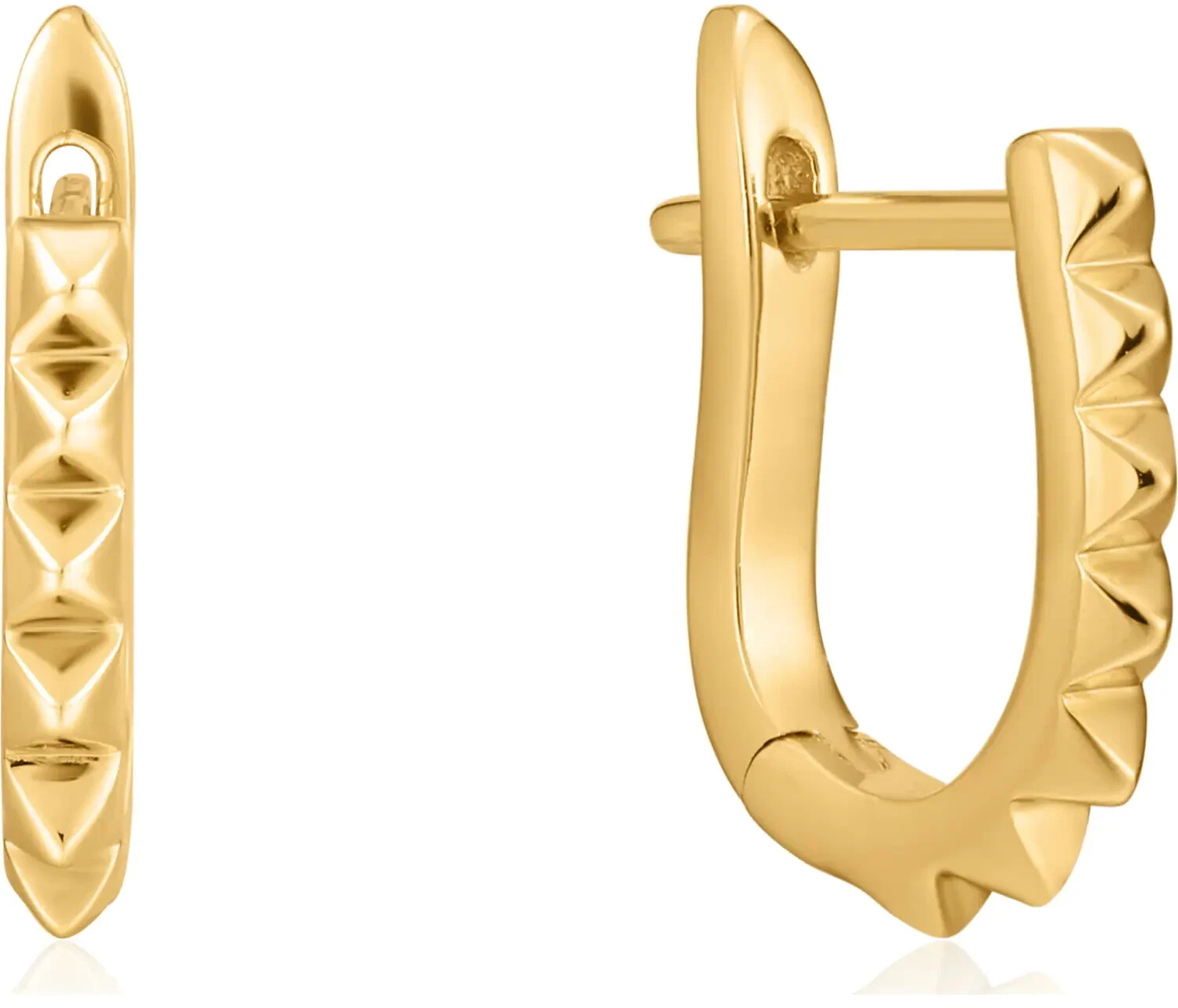 Ania Haie Spike Huggie Hoop Earrings (E025-07) gold
