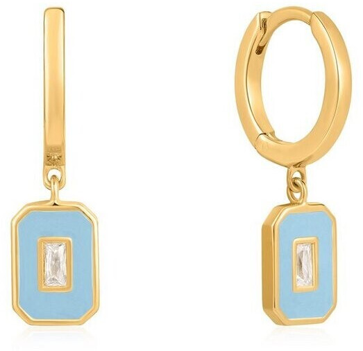 Ania Haie Emblem Hoop Earrings (E028-03G) powder blue