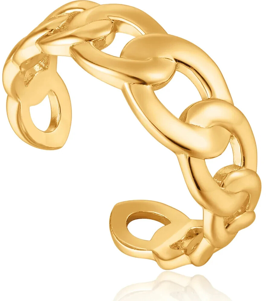 Ania Haie Gold Curb Chain Adjustable Ring (R021-01G)