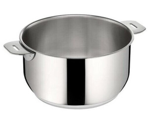 Casserole Basse Lagostina Tempra 26 Cm - Acier Inoxydable 18/10 Avec Couvercle En Verre - Fond Lagotherm Pour Induction - Poignées Silicone - Made In Italy