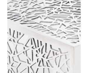 vidaXL Tavolino per caffè Alluminio Design Moderno Geometrico Traforato Argento