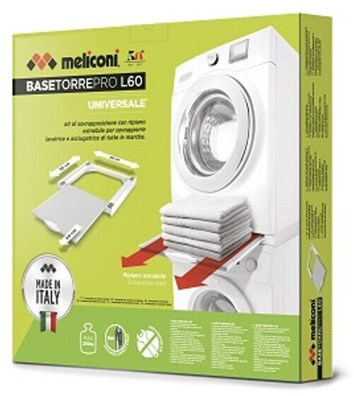 Base Torre Pro ripiano sovrapposizione per lavatrice e asciugatrice L60  Meliconi - ACCESSORI ELETTRODOMESTICI - MELICONI CASALINGO - 8006023303601