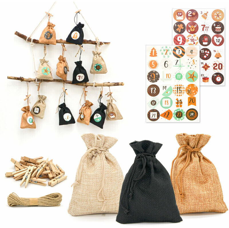 Dune Design DIY Advent calendar to fill - 24 gift bags