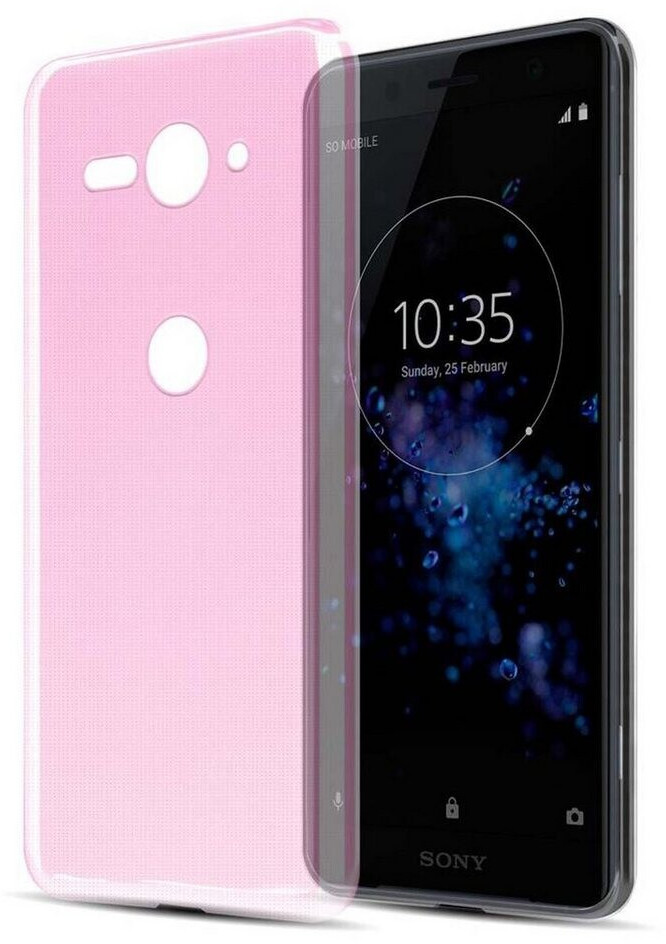 Cadorabo TPU Ultra Slim AIR (Sony Xperia XZ2 Compact) Transparent Pink