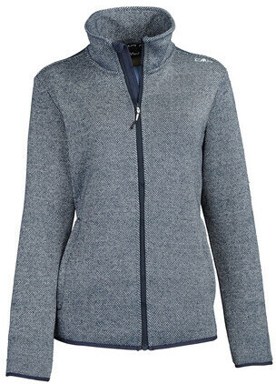 CMP Women's Knit-Tech Jacket in Jacquard Piqué black blue