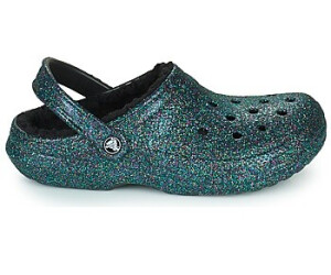 crocs lined glitter