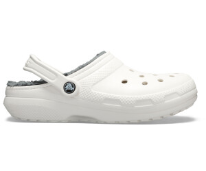 Fuzz lined white crocs clearance