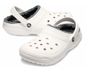 Fuzz lined white crocs clearance