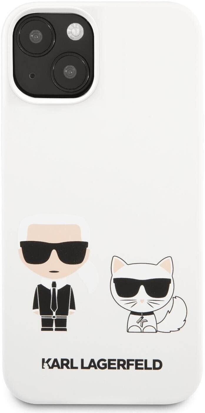Karl Lagerfeld Karl Karl and Choupette Liquid Silicone for Apple iPhone 13 white