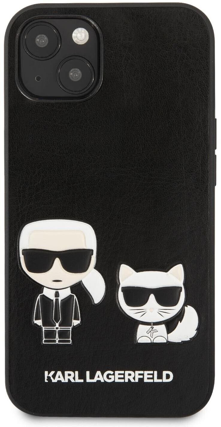 Karl Lagerfeld Karl and Choupette PU Leather Cover for Apple iPhone 13 - black