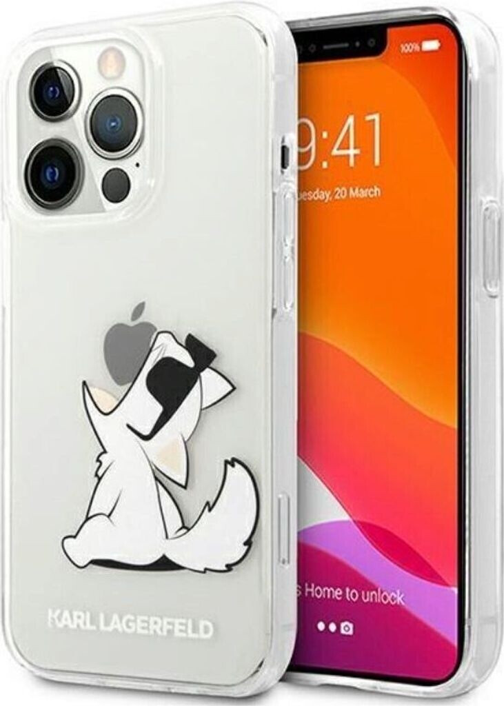 Karl Lagerfeld PC/TPU Choupette Eat Cover for Apple iPhone 13 Pro - Transparent