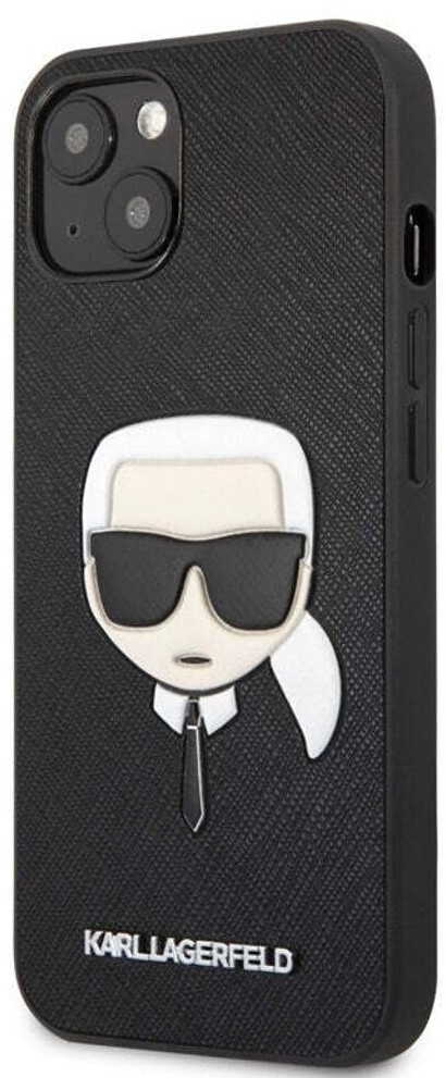 Karl Lagerfeld PU Saffiano Karl Head Cover for Apple iPhone 13 mini - Black