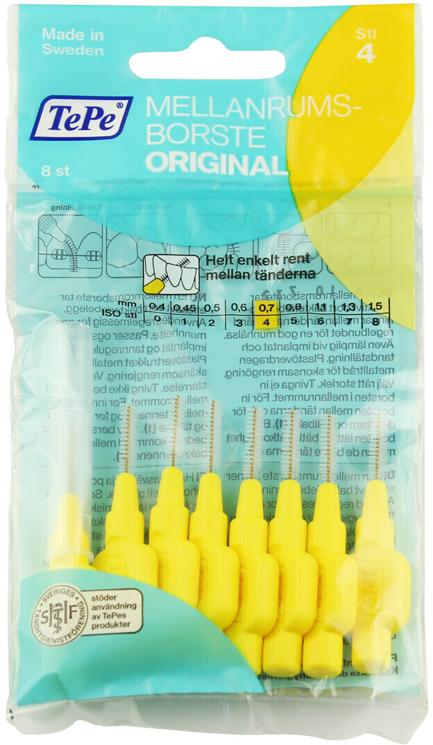 TePe Interdental Brush 0,7 mm Yellow (8 pcs.)