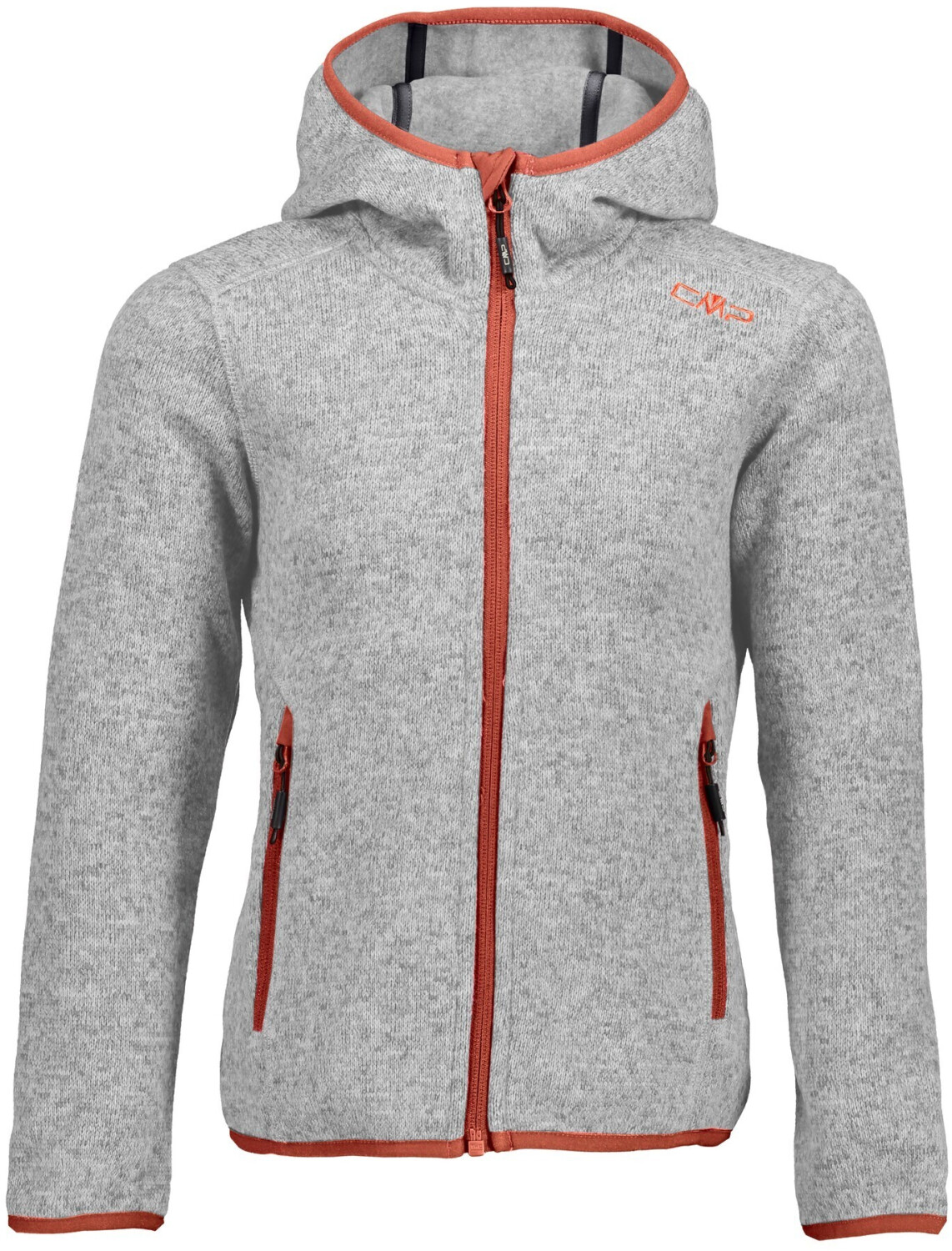 CMP Girl  Fleece-Jacket Knit-Tech (3H19825-58BH) agento-bianco