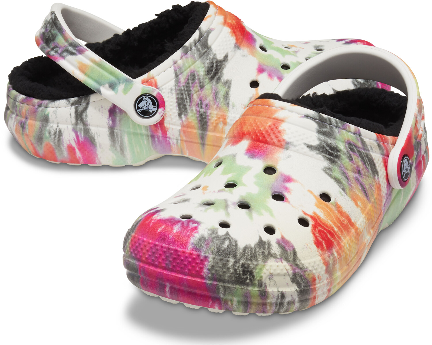 Lined tie new arrivals dye crocs